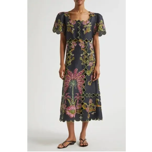 knee length dresses for ladies Roland Mouret Lime Green One-Shoulder Midi Dress with Split Metal FR 3   Sellier